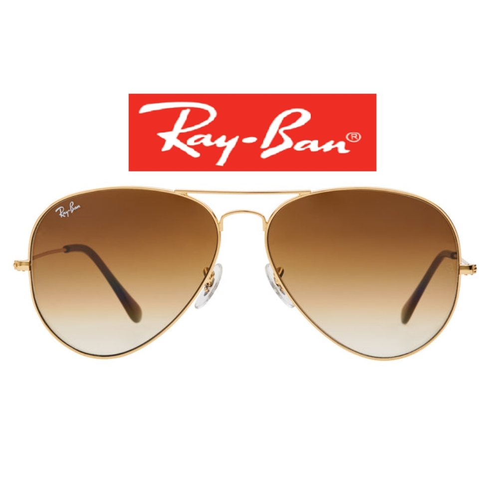 RayBan Aviator Gradient Brown RB3025 Men & Women
